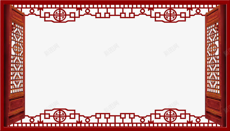 打开的古典窗psd免抠素材_新图网 https://ixintu.com 古典 古窗 打开的窗 木头 窗户