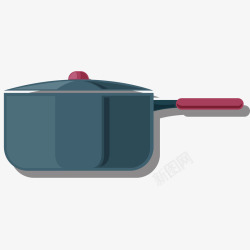 扁平化煲粥锅创意厨具矢量图高清图片