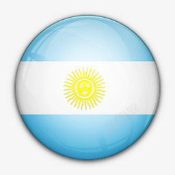 阿根廷国旗对世界标志图标图标