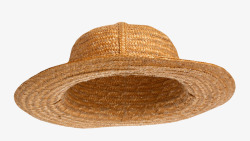 深棕色度假透气男士沙滩帽实物素材