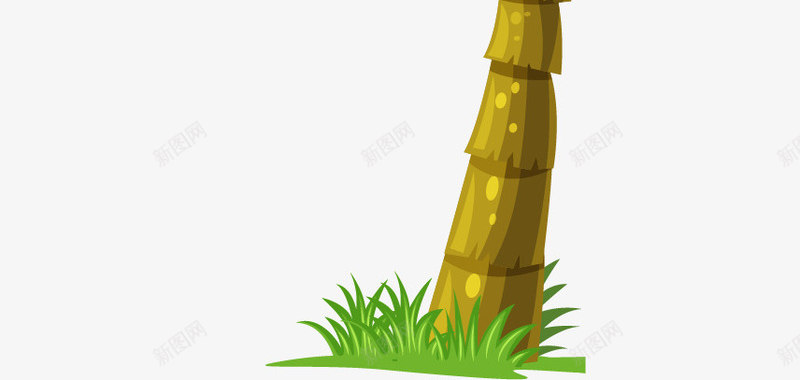 嫩绿的椰子树png免抠素材_新图网 https://ixintu.com 创意 卡通 商务 嫩绿色 手绘 椰子树 简约