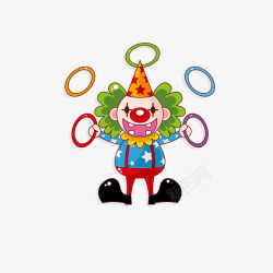 马戏团人物小丑圆环表演高清图片