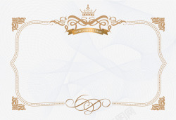 荣誉证书的花纹精美欧式花纹证书高清图片