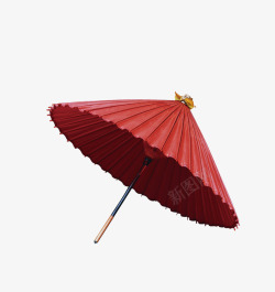 红色复古雨伞素材