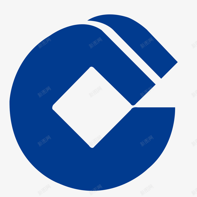 蓝色圆形中国建设银行logo矢量图图标eps_新图网 https://ixintu.com 中国 圆形 圆角 建设 方形 条纹 蓝色 银行logo 矢量图