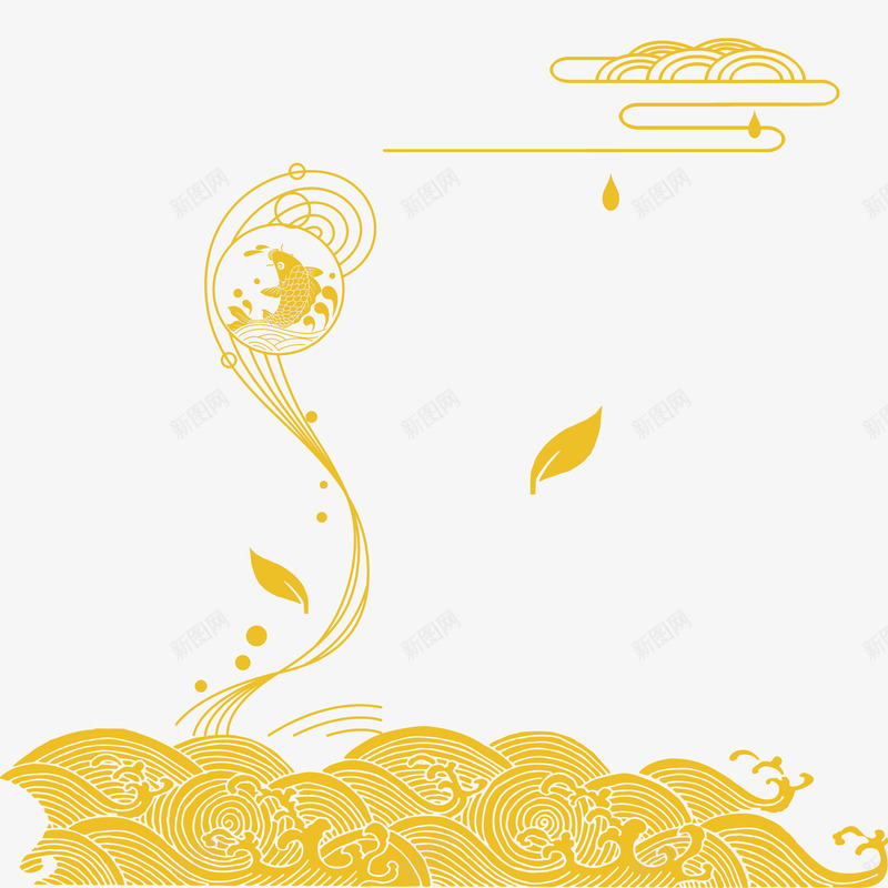 茶叶包装花纹png免抠素材_新图网 https://ixintu.com 中国传统纹 中国传统纹案 传统纹样 包装花纹 水纹 花纹 茶叶花纹