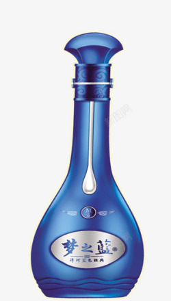 酒瓶蓝色背景梦之蓝酒瓶图案高清图片