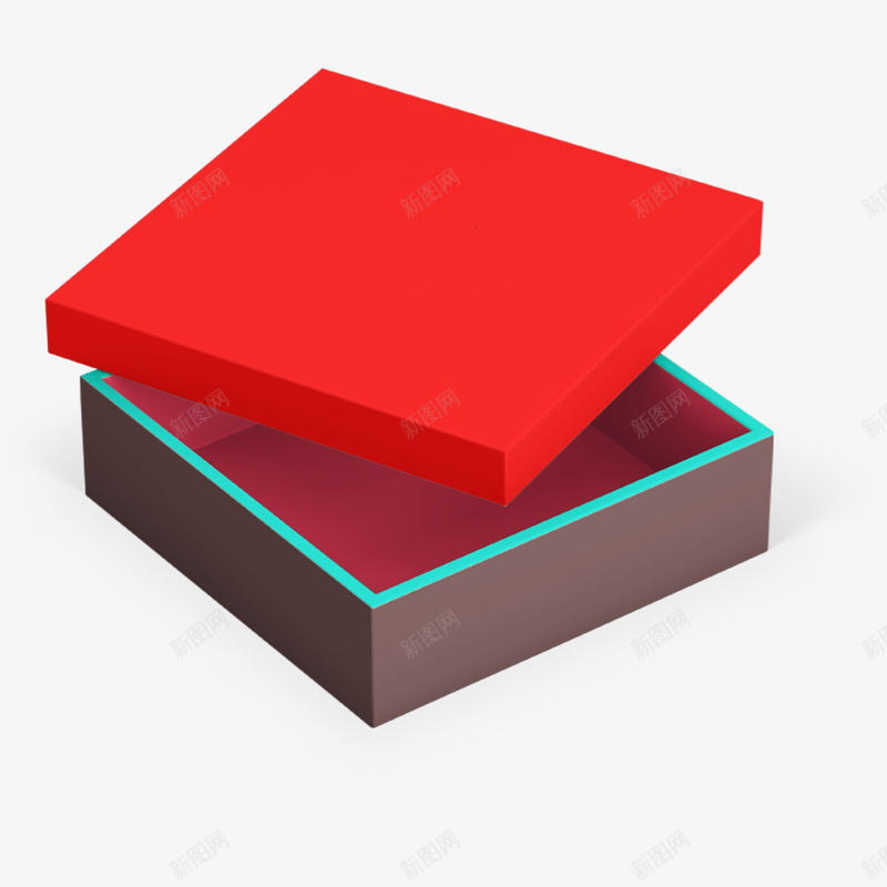 红色鲜亮长方形盒子psd免抠素材_新图网 https://ixintu.com 盒子 盒子免抠图片 红色 长方形盒子素材