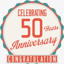 50周年纪念标签素材