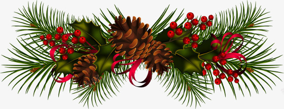 圣诞png免抠素材_新图网 https://ixintu.com 圣诞树 圣诞节 圣诞花圈 星星 松果 松树