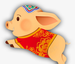 狂奔猪狂奔的猪春节高清图片