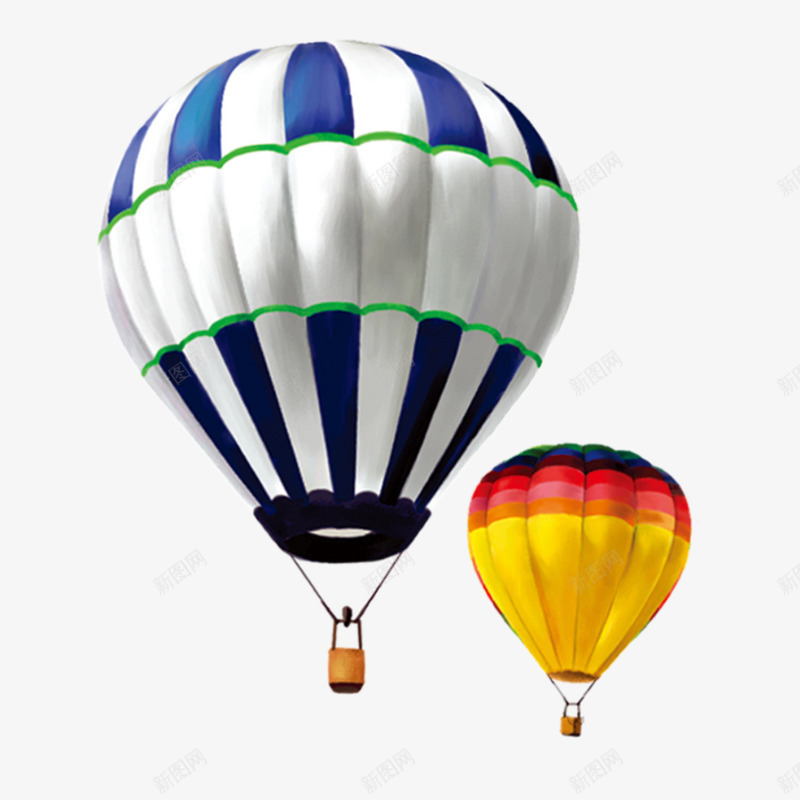 两个热气球png免抠素材_新图网 https://ixintu.com 元素 向往 漂浮 热气球 空气球 飞翔