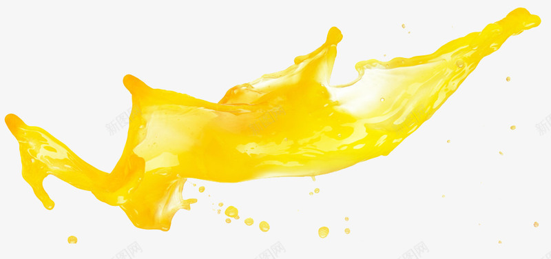 创意黄色橙汁喷溅效果png免抠素材_新图网 https://ixintu.com 创意 喷溅 效果 黄色