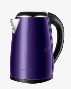 不锈钢电热壶紫色电热水壶高清图片