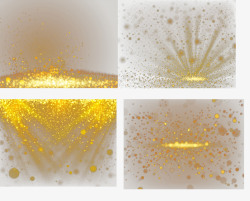 闪耀光斑背景四款金色粒子背景高清图片