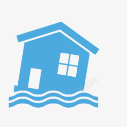 洪灾图标洪灾房屋保险图标高清图片
