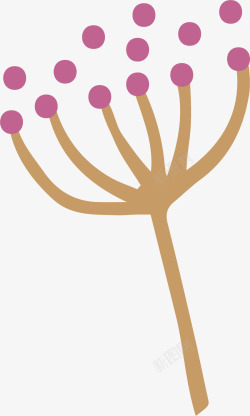 手画可爱的春天动物和自然素材