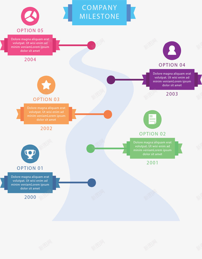 彩色标签公司里程碑矢量图ai免抠素材_新图网 https://ixintu.com 彩色标签 彩色里程碑 时间轴 步骤图 矢量png 里程碑 矢量图