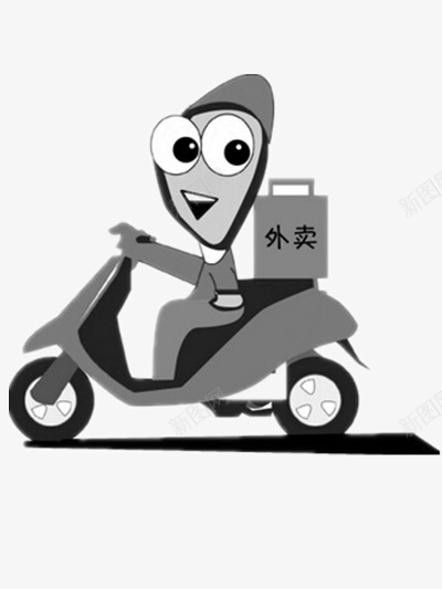 年轻人送外卖png免抠素材_新图网 https://ixintu.com 人物 单车 卡通 外卖