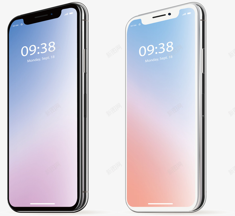 黑白新款苹果手机矢量图ai免抠素材_新图网 https://ixintu.com X iPhone 新款上市 新款手机 矢量png 苹果手机 黑白手机 矢量图