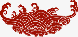 中式波浪纹边框云纹高清图片