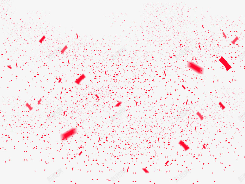 红色碎屑背景装饰png免抠素材_新图网 https://ixintu.com 新年素材 红色碎屑背景素材 过年装饰元素 鸡年素材