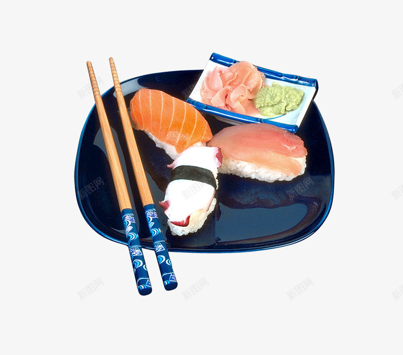 日式餐点png免抠素材_新图网 https://ixintu.com 寿司 海鲜 生鱼片 筷子 米饭 蔬菜 食物 饭