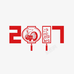 新年的公鸡红色2017高清图片