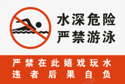 游泳安全严禁游泳矢量图高清图片