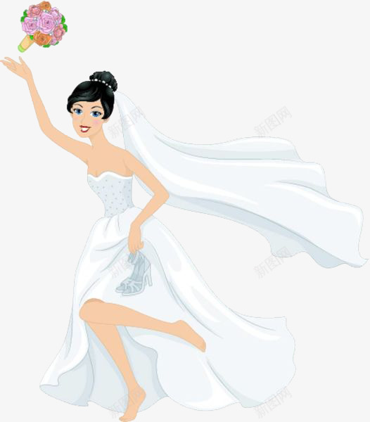 奔跑的新娘png免抠素材_新图网 https://ixintu.com 中国新娘 卡通 喜庆 奔跑 娘子 成亲 成家 新娘 新婚 新媳妇 结为连理 结发妻子 结婚