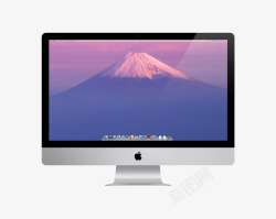 苹果高清银色台式苹果样机电脑高清图片