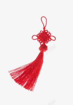红色编制物红色丝带中国结高清图片