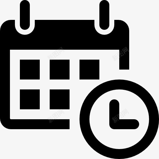 日历和时钟时间的工具图标png_新图网 https://ixintu.com 写日期 工具 日历 日期 时钟 时间 界面