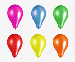 橡胶气球鲜明彩色气球特写高清图片