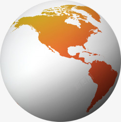 橘色地球球体素材