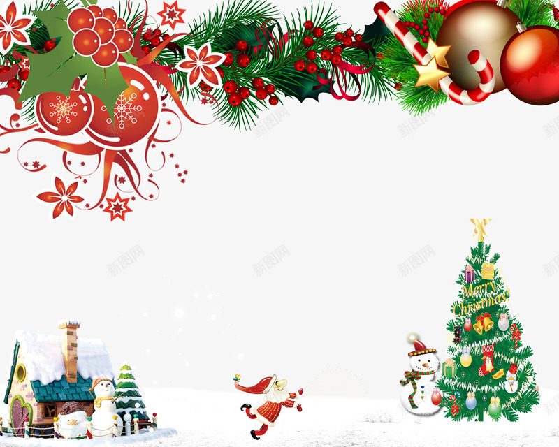 圣诞节元素psd免抠素材_新图网 https://ixintu.com 圣诞快乐 圣诞狂欢 圣诞节海报 字体设计