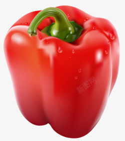 柿子元素红色彩椒蔬菜高清图片
