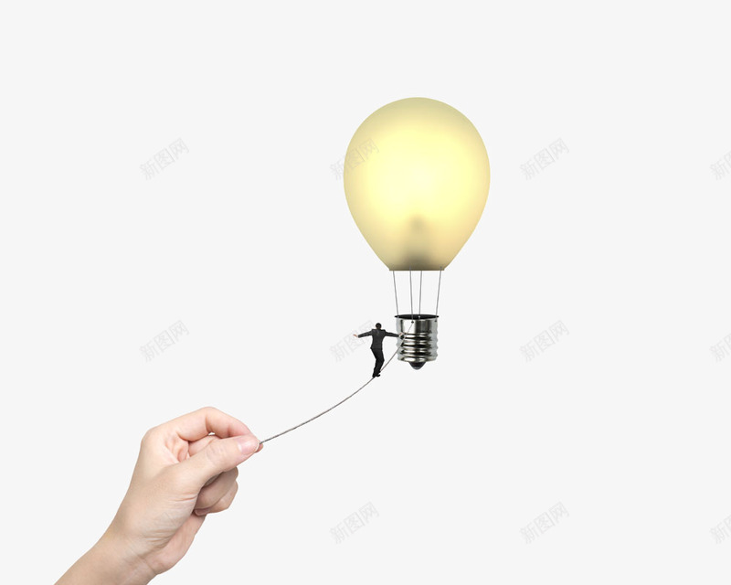 走向灯泡的人png免抠素材_新图网 https://ixintu.com 人走向灯泡 创意 手 手上的线 灯泡 线上的人 脑洞 走钢丝