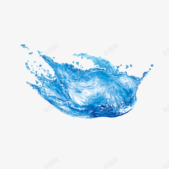 动态水psd免抠素材_新图网 https://ixintu.com 动态 动态水 水元素 蓝色