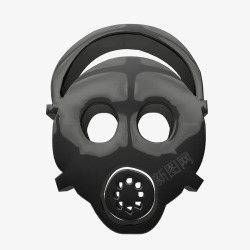 黑色防毒面具素材