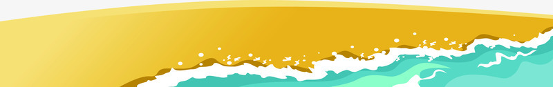 卡通绿色海水黄色沙滩png免抠素材_新图网 https://ixintu.com 卡通 沙滩 海水 绿色 黄色