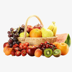 水果收纳篮子水果高清图片