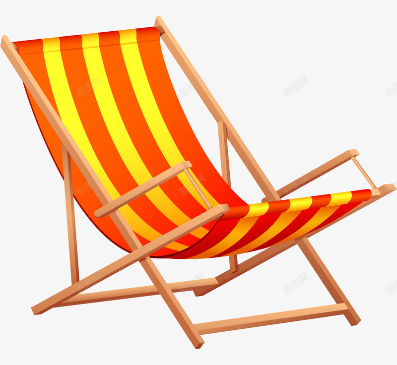 夏日沙滩椅png免抠素材_新图网 https://ixintu.com 夏日 沙滩椅