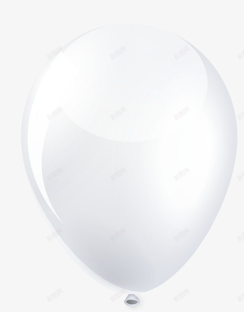 手绘白色气球png免抠素材_新图网 https://ixintu.com 光晕 唯美 小清新 手绘 气球 白色 简约 质感