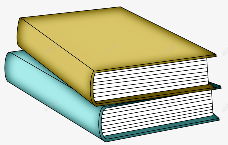 闲置的书本png免抠素材_新图网 https://ixintu.com 两本 书 厚 古书厚书书籍 手绘