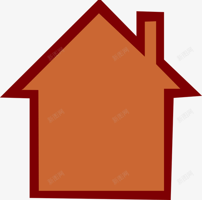 房屋图标png_新图网 https://ixintu.com 可供居住 带烟囱 房屋图标