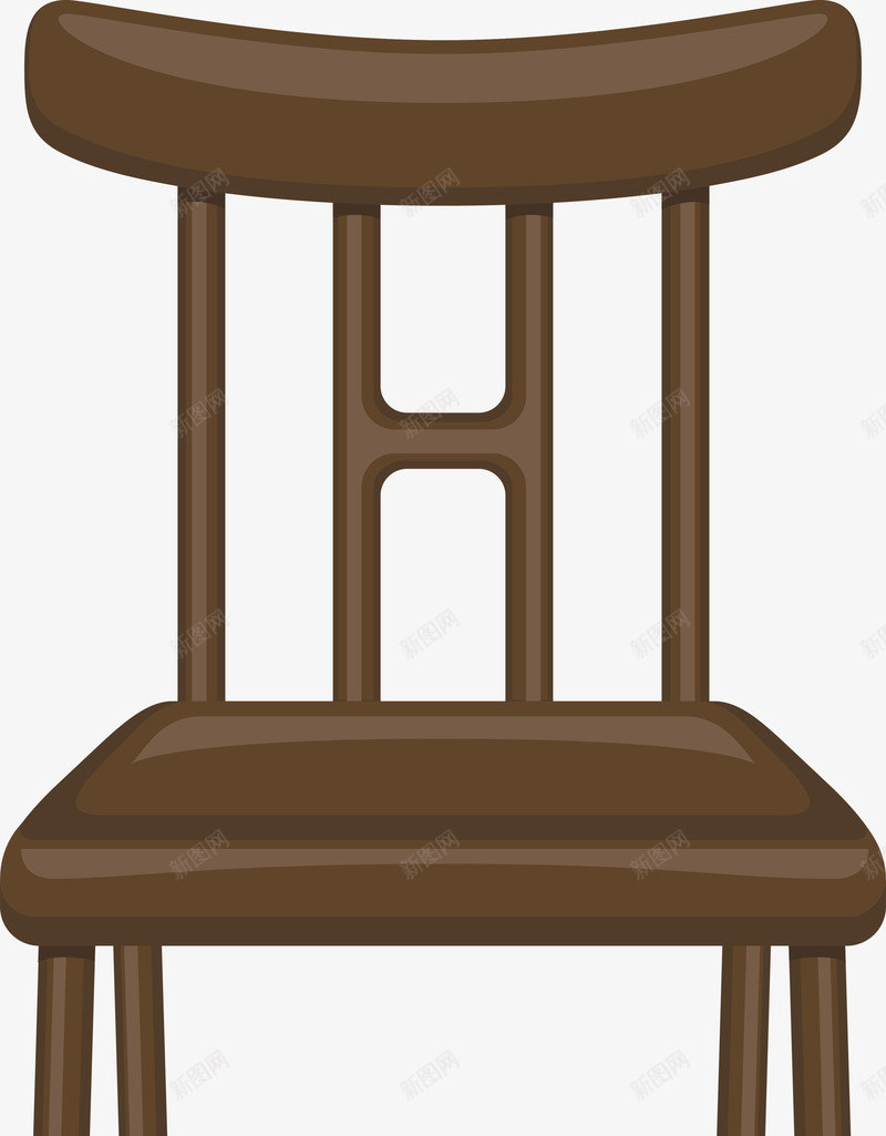 褐色卡通木椅家具png免抠素材_新图网 https://ixintu.com 家具 家装节 木椅 板凳 装饰图案 褐色椅子