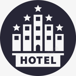 个性黑白设计标志图标icon去玩首页酒店矢量图图标高清图片