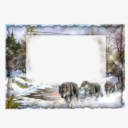 森林狼森林狼相框高清图片