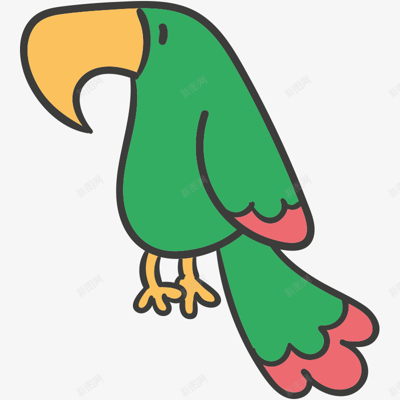 卡通动物鸟png免抠素材_新图网 https://ixintu.com 动物 卡通 卡通动物 可爱 鸟类 鹦鹉